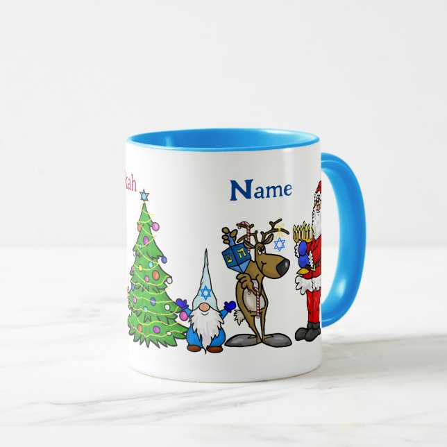 Fun Chrismukkah Charaktere Tasse (VorderseiteRechts)