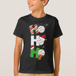 Fun Christmas Baseball Pajamas Player Matching Tee