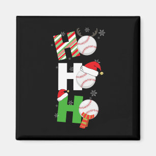 Fun Christmas Baseball Pajamas Player Matching Tee Magnet