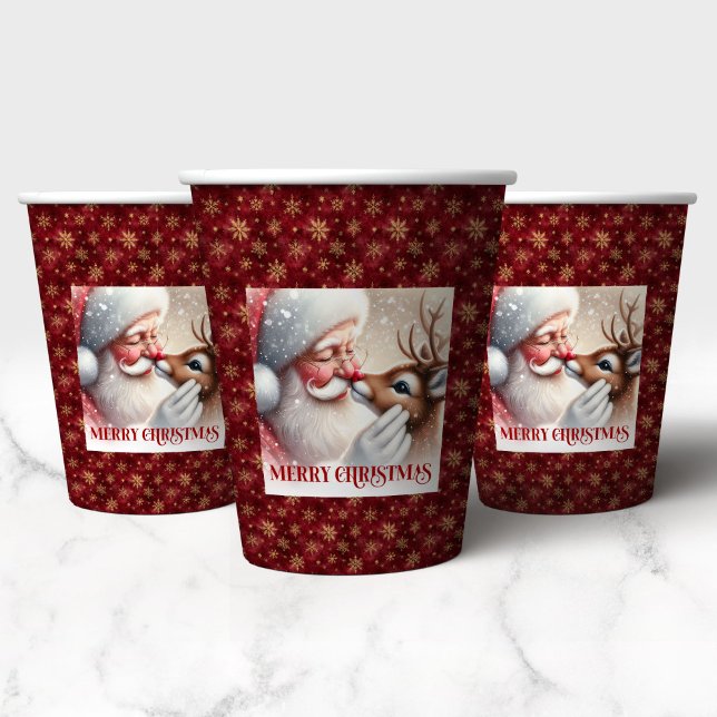 Fun Christmas Cups for Kids Santa and Rudolph Pappbecher (Fun Christmas Cups for Kids Santa and Rudolph)