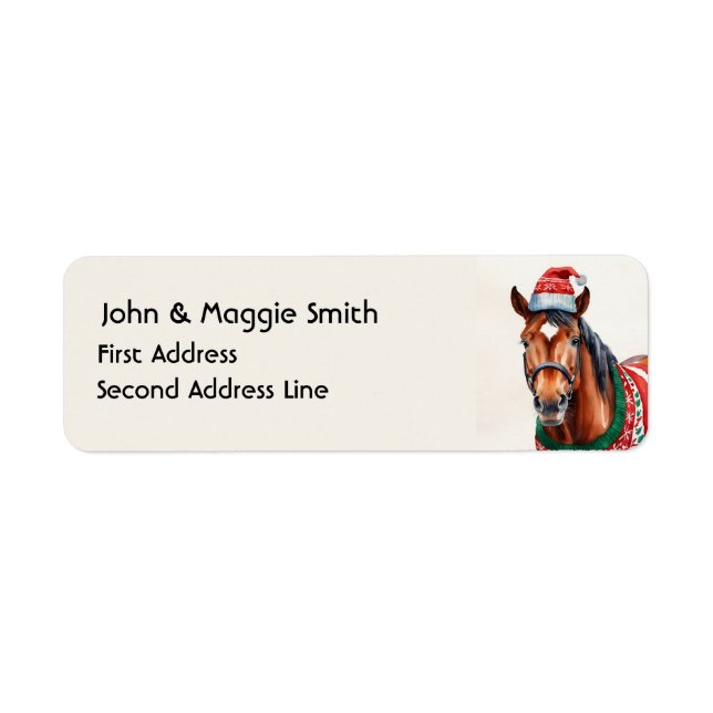 Fun Christmas Horse Animal Nature Art (Vorne)