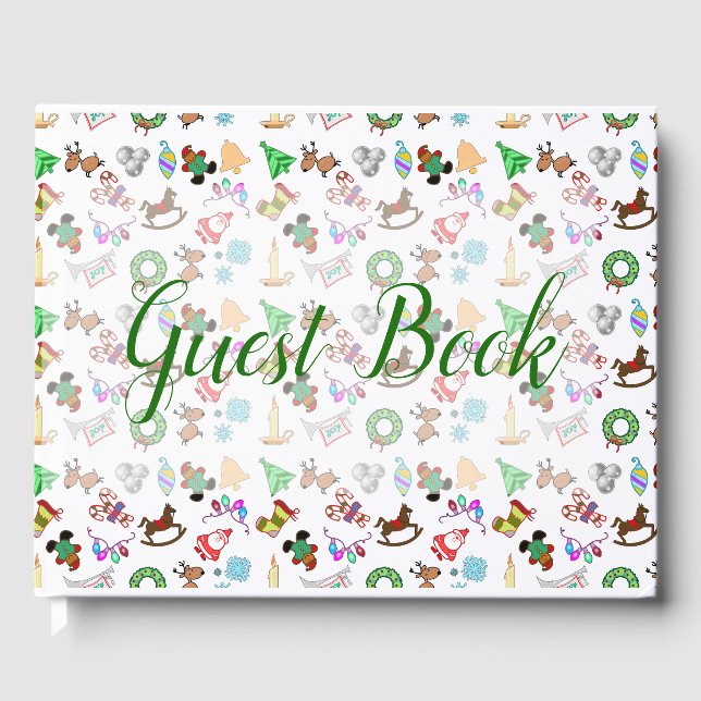 Fun Christmas Muster Gästebuch (Vorderseite)