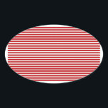 Fun Christmas Nautical Red White Stripes Muster Ovaler Aufkleber<br><div class="desc">Fun Christmas Nautical Red and White Stripes Muster</div>