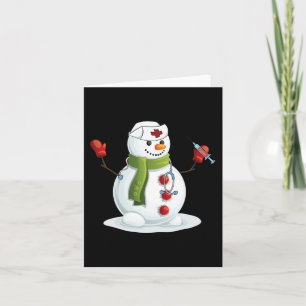 Fun Christmas Nurse Snow-Man Nursing RN registrier Karte