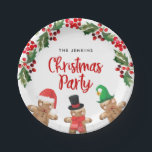 Fun Christmas Party Paper Plate Pappteller<br><div class="desc">Eine lustige Weihnachts-Party-Papiertüte mit bunten Heilig- und Lebkuchengebäck. Andere Elemente in der Sammlung bei Cava Party Design</div>