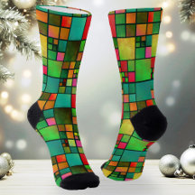 Fun Christmas verklebte Glass Pattern Socken