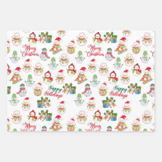 FUN CHRISTMAS WRAPPING PAPER GIFT SETS. GESCHENKPAPIER SET