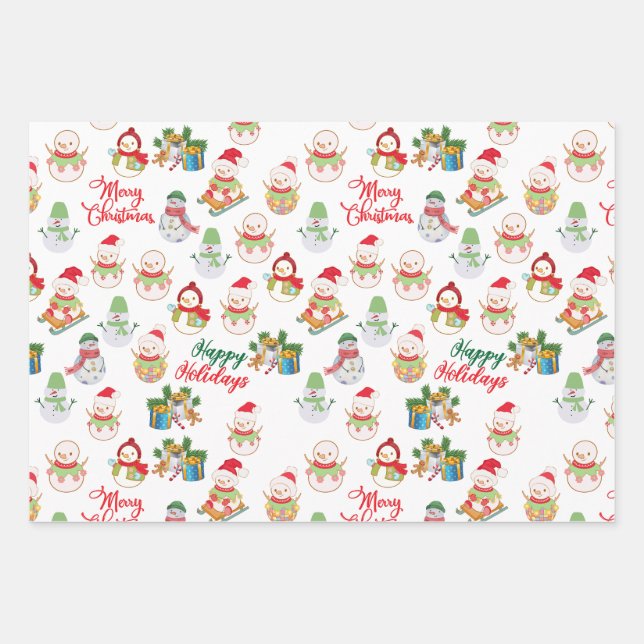 FUN CHRISTMAS WRAPPING PAPER GIFT SETS. GESCHENKPAPIER SET (Vorderseite)