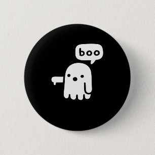 Fun chunky Geist der Missbilligung Boo Halloween Button