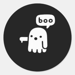 Fun chunky Geist der Missbilligung Boo Halloween Runder Aufkleber