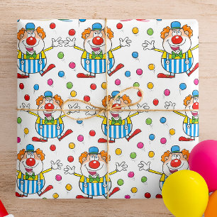 Fun Circus Clown Juggling Balls Geschenkpapier