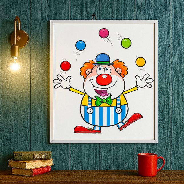 Fun Circus Clown Juggling Balls Poster (Von Creator hochgeladen)