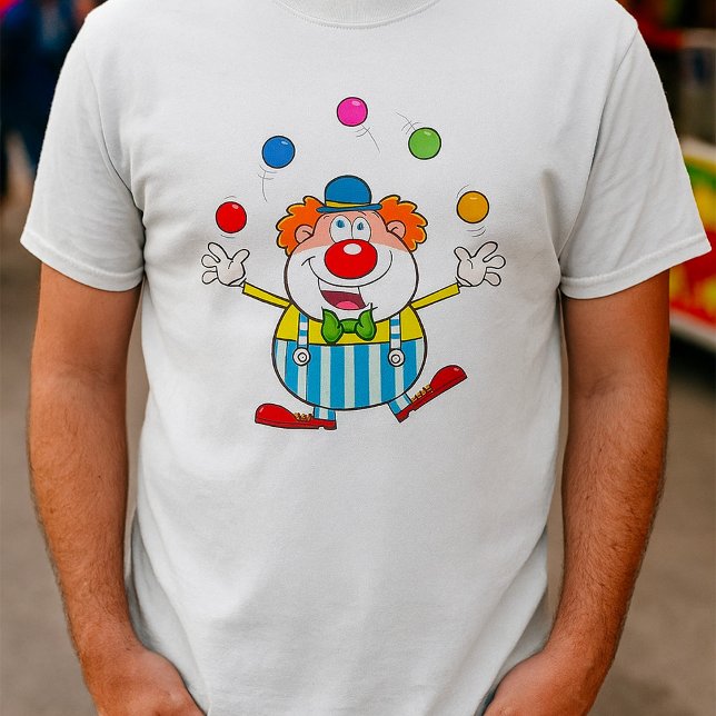 Fun Circus Clown Juggling Balls T-Shirt (Von Creator hochgeladen)