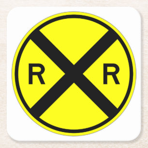 Fun Classic Rail Road Crossing Sign Untersetzer Se