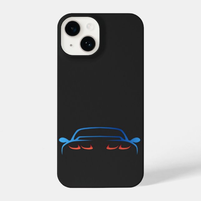 Fun Classic Sports Car Vehicle iPhone 14 Hülle (Rückseite)