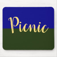 Fun Classy Summer Green Sky Blue "Picnic Script"