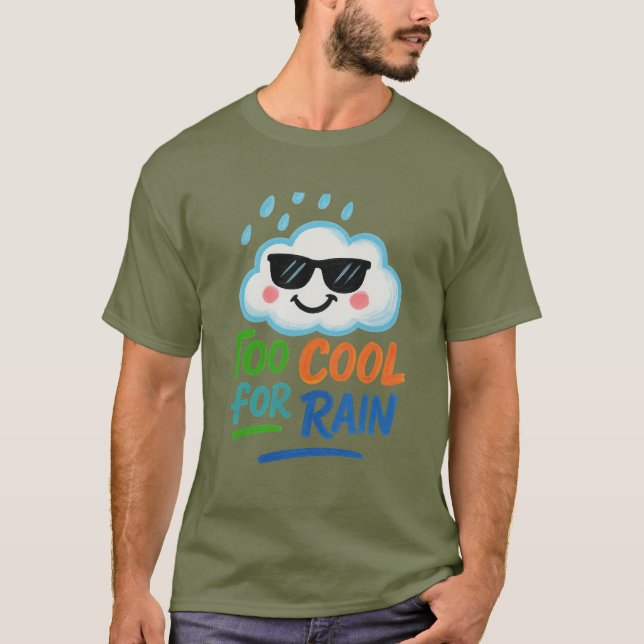 Fun Cloud Graphic Unisex Dark T-Shirt (Vorderseite)