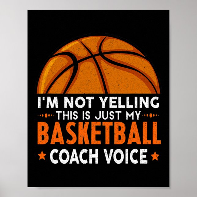 Fun Coach Bysketbyll Player Kinder Poster (Vorne)