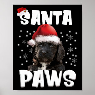 Fun Cockapoo Weihnachtslicht Tree Hund Lover Xmas Poster