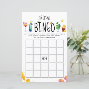 Fun Cocktails Bingo Game Card