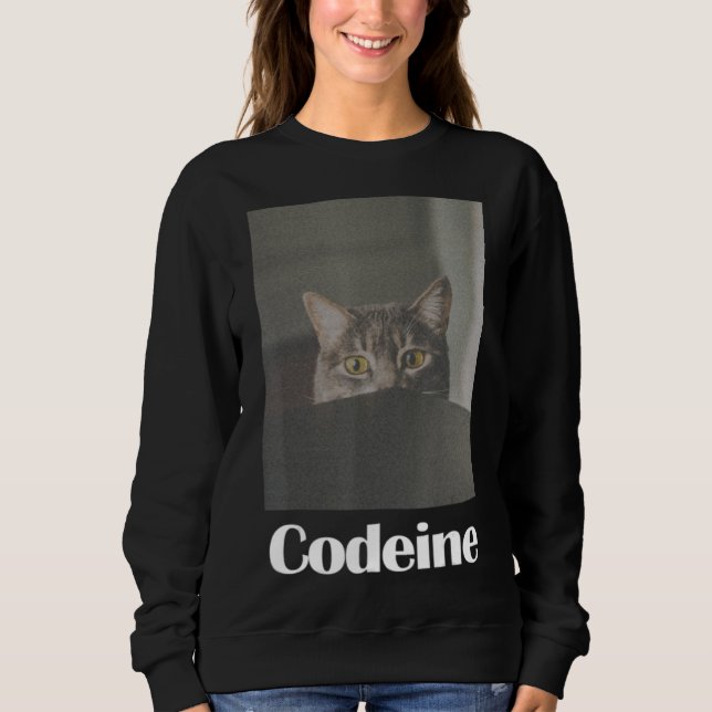 Fun Codein Niedlich Cat Sweatshirt (Vorderseite)
