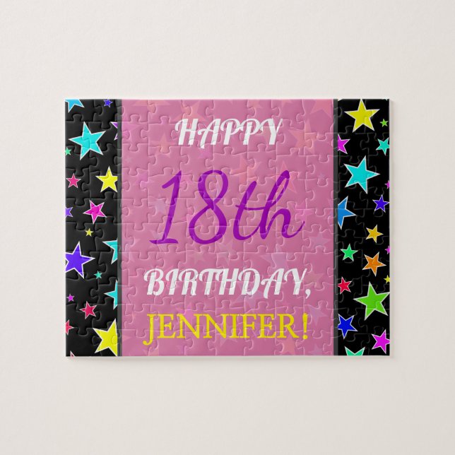Fun, Colorful, 18th Birthday Puzzle (Horizontal)