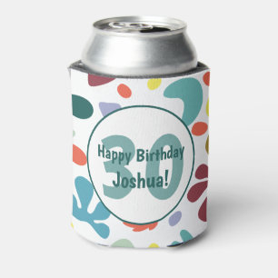 Fun Colorful 30. Geburtstag Individuelle Name Dosenkühler