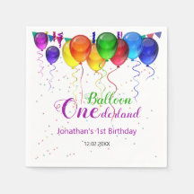 Fun Colorful Balloon Wunderland 1. Geburtstag