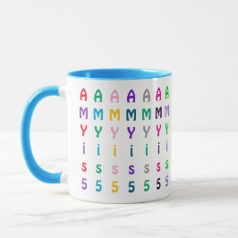 Fun Colorful Custom Monogram, Name or Age Tasse