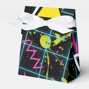 Fun Colorful Funky Cool 80er Geburtstagsparty Geschenkschachtel