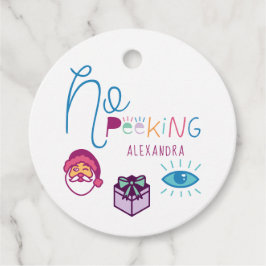 Fun Colorful No Peking Weihnachten Emoji Icon Geschenkanhänger
