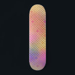 Fun Colorful Ombre Pastel Mermaid Muster Skateboard<br><div class="desc">Coole Pastellrosa, Lila, Aquamarin und Orange Ombre Mermaid Scales mit Gold Foil Muster. Dieser lustige Meerjungausdruck ist perfekt für ein Unterwasser-Mermaid-Geburtstagsgeschenk.</div>