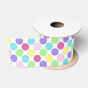 Fun Colorful Polka Dots Satinband
