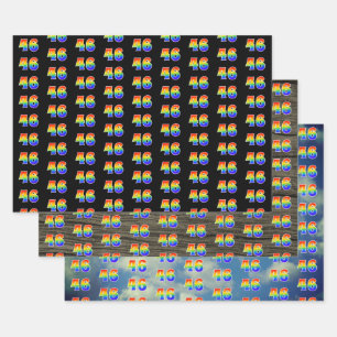 Fun, Colorful, Rainbow Spectrum Pattern 46 Event # Geschenkpapier Set
