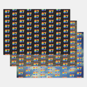 Fun, Colorful, Rainbow Spectrum Pattern 87 Event # Geschenkpapier Set