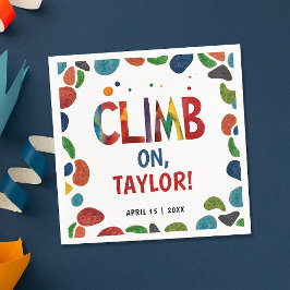 Fun Colorful Rock Klettersteig Abenteuer Gestalt Serviette