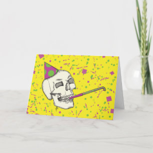 Fun Colorful Skull Geburtskarte Karte