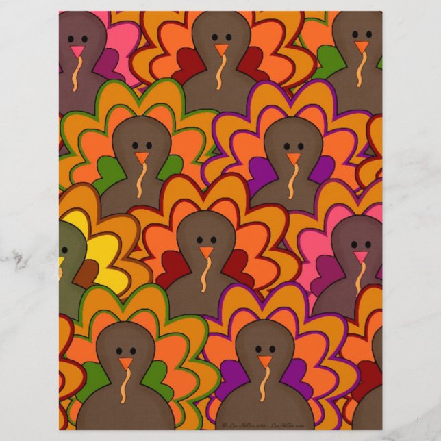 Fun Colorful Thanksgiving Turkeys (Vorderseite)