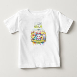 fun coloring Easter bunny print with fun Baby T-shirt
