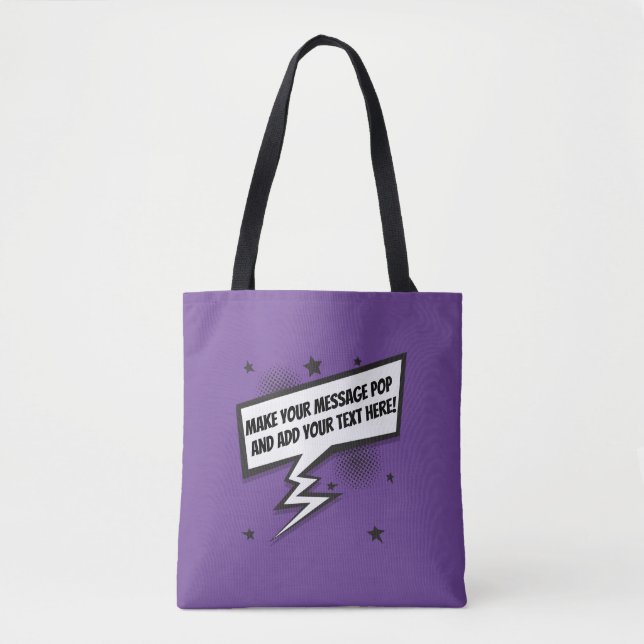Fun-Comic-Stil callout Sprache Blase Tasche (Vorderseite)
