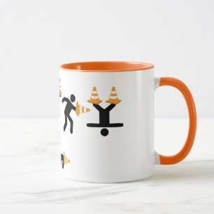 Fun Construction Worker Road Traffic Cone Tasse