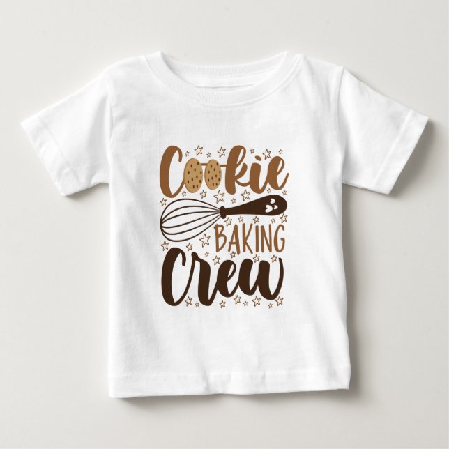 Fun Cookie Baking Crew Design Baby T-shirt (Vorderseite)