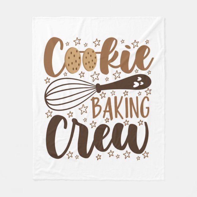 Fun Cookie Baking Crew Design Fleecedecke (Vorderseite)