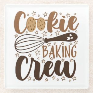 Fun Cookie Baking Crew Design Glasuntersetzer