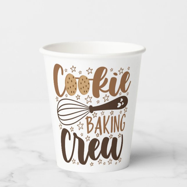 Fun Cookie Baking Crew Design Pappbecher (Vorderseite)