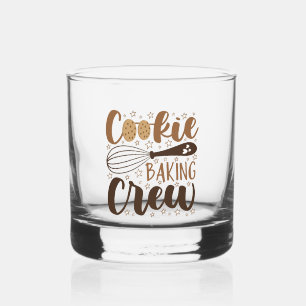 Fun Cookie Baking Crew Design Whiskyglas