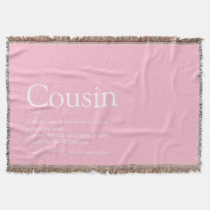 Fun Cooler Cousin Definition Modernes Rosa Decke
