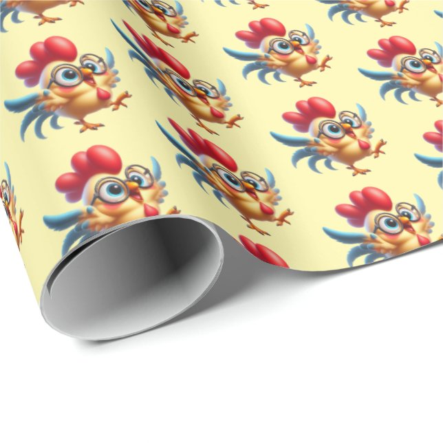 Fun Country Huhn gekacheltes Party Geschenkpapier (Rolleneckpunkt)