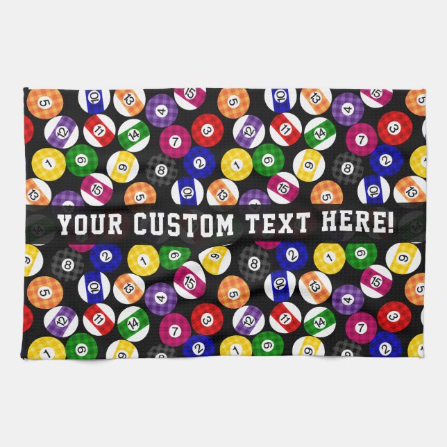 Fun Country Style Checkered Billard Muster Küchentuch (Horizontal)