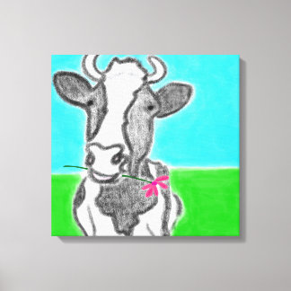 Fun Cow Design Art Leinwanddruck